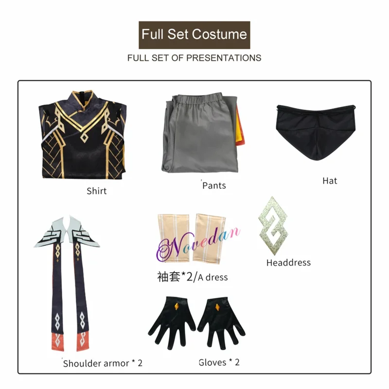 Genshin Impact Zhongli Morax Cosplay Costume Archon War Zhongli Cosplay Anime Zhong Li Chinese Halloween Hanfu Dress Wig Women P