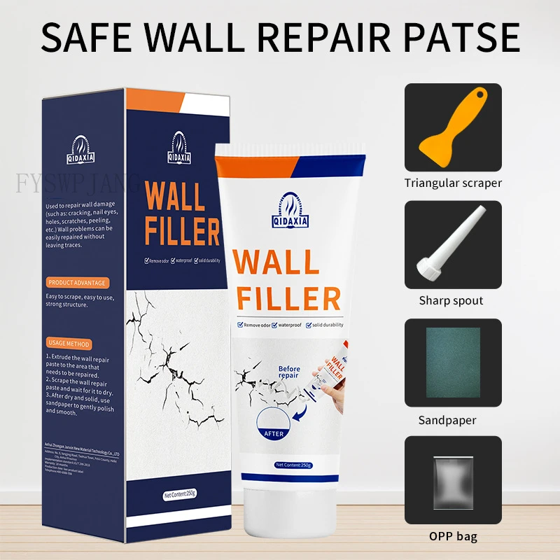 250g Wall Repair Paste, Anti-Mildew, Crack And Nail Hole Repair Paste, White Putty Paste, Household Wall Repair Paste