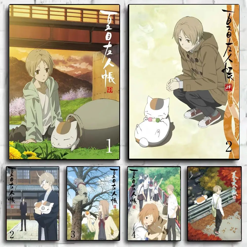 N-Natsume Y-Yuujinchou Poster Self Adhesive Wall Stickers Removable Room Decor Aesthetic Space Murals Fancy Gift