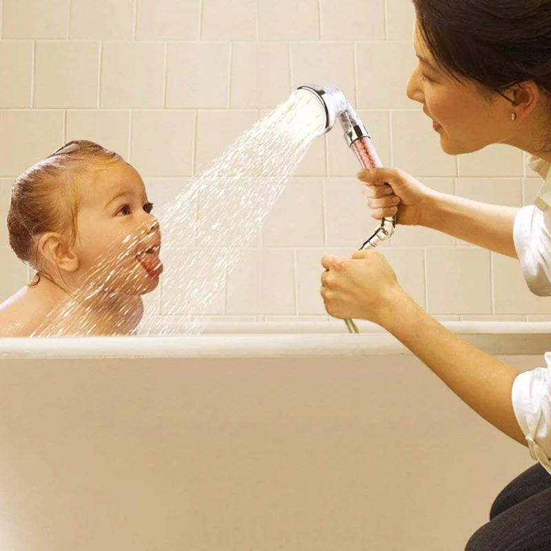 رأس دش LED مع ترشيح تلقائي 7 ألوان تغيير رأس دش ارتفاع ضغط رأس دش توفير المياه رذاذ دش