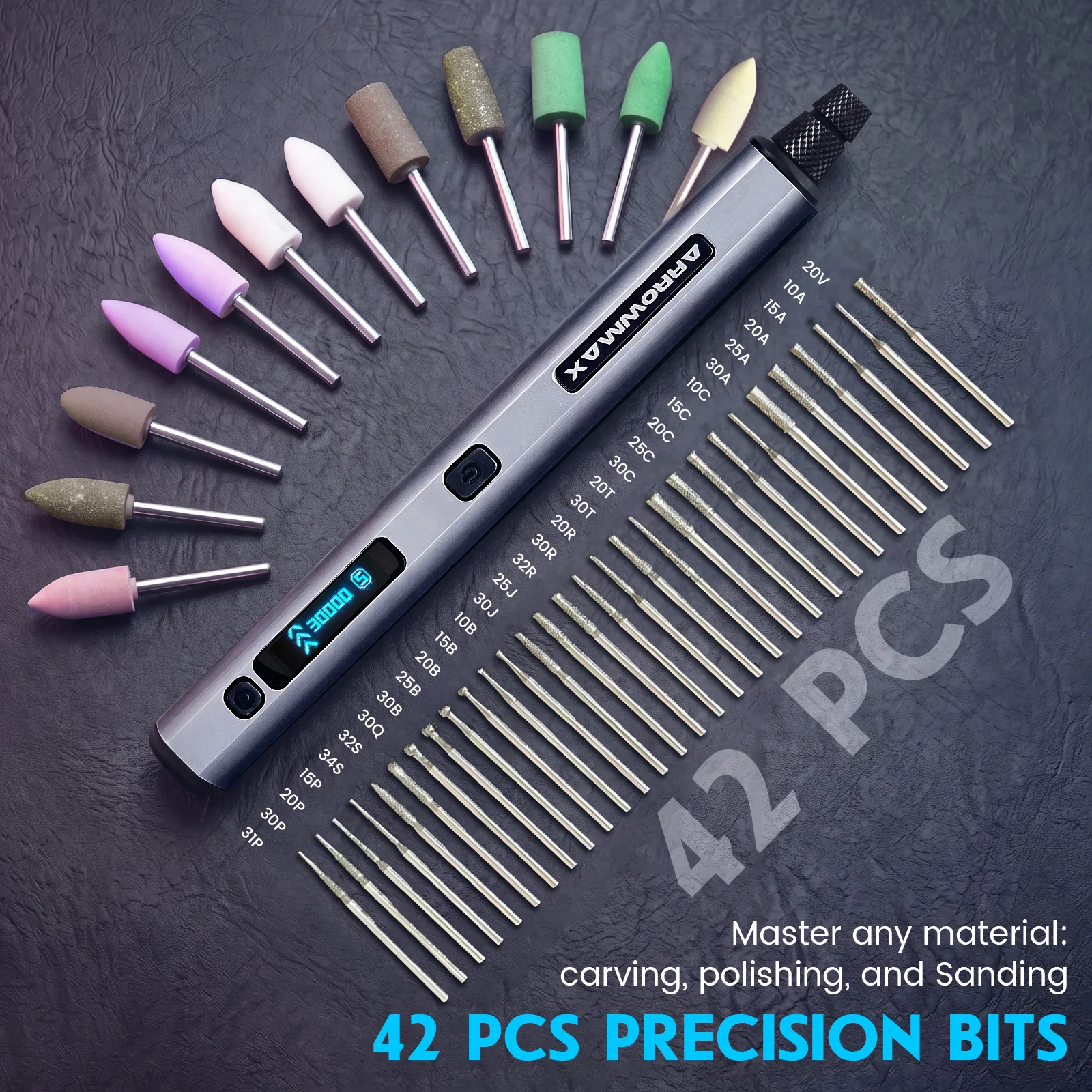 Mini Engraver Pen Cordless Precision Rotary Tool Kit with 42 Bits for Metal Wood Glass Plastic Craft DIY Engraver Tool New image 3