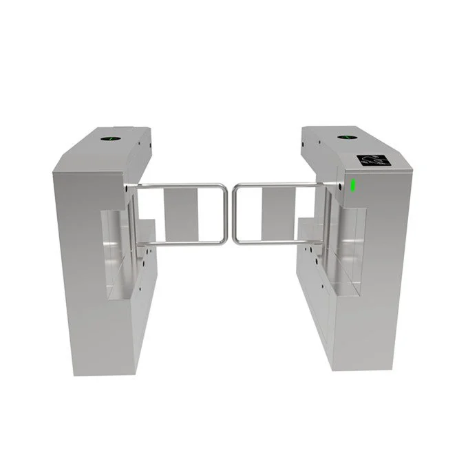 Luxury Security Remote Access Control System 304 Stainless Steel Bi-directional RFID Scanner QR Code Reader Swing Gate Turnstile