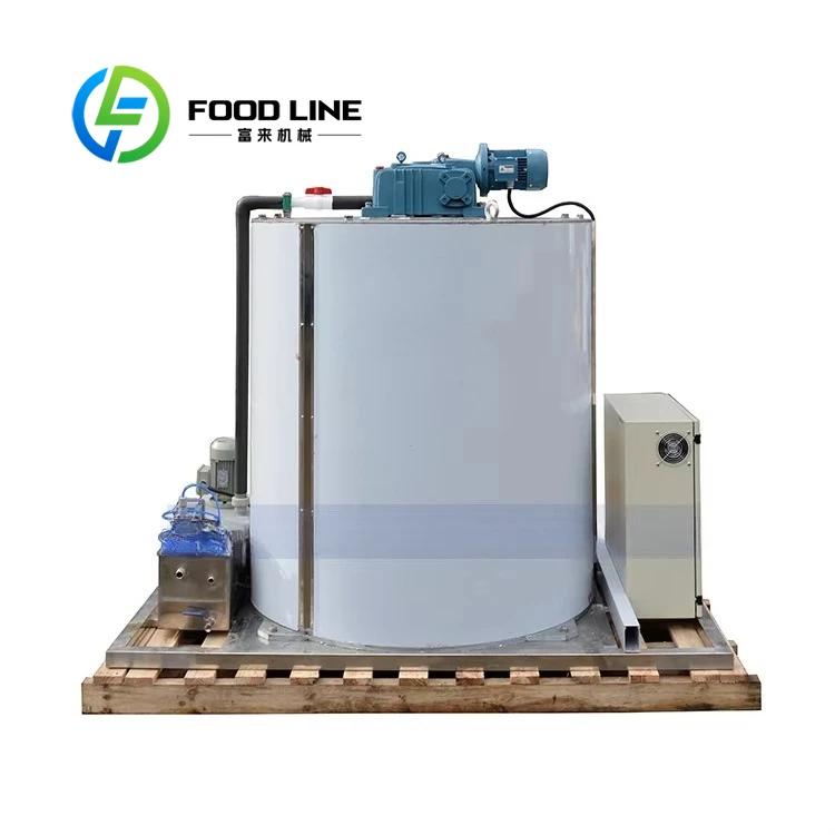 

Commercial Top 8 Ton 8000 KG Flake Ice Machine 150KG Storage Capacity Air Cooling Factory Direct Pump Motor