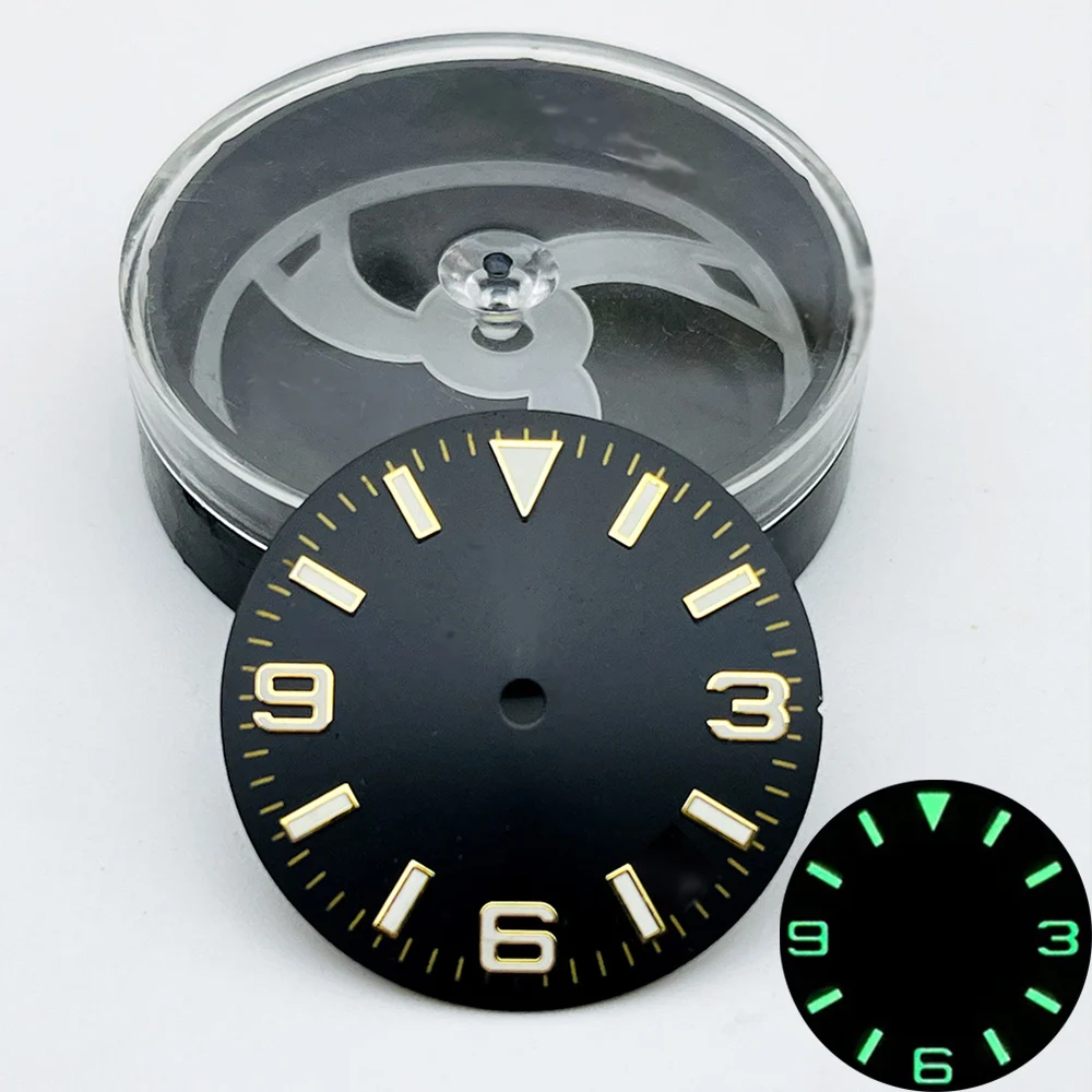 Customized Luminous Dial NH35 Dial Fit for SKX007 SPRD 6105 Turtle Tuna Watch Case NH35 NH36 28.5mm Watch Dials Parts