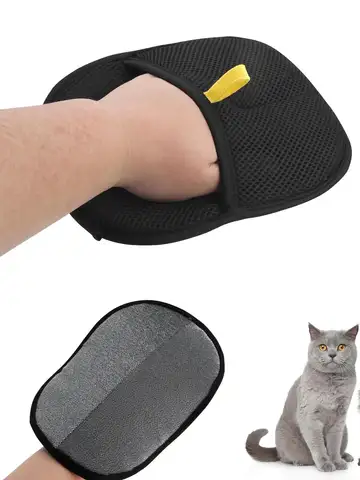 Pet Hair Removal Tool Reusable Static Removal Gloves, Double-Sided Grooming Gloves for Pets, Removes Pet Fur Hair for Carpets