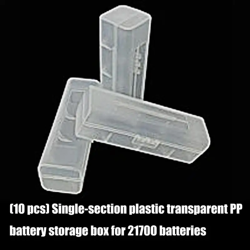 R53C Clear PP Plastic 21700 Battery Case Single Cell Holder Visible AntiImpact Protections For Professional Transport Use
