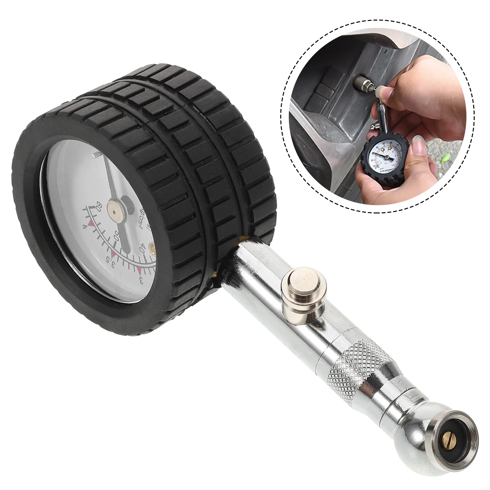 

High Precision Tire Gauge Dial Type Portable Tyre Pressure Testing Device For Car Truck Motorcycle Vehicle Tire Monitoring Tool