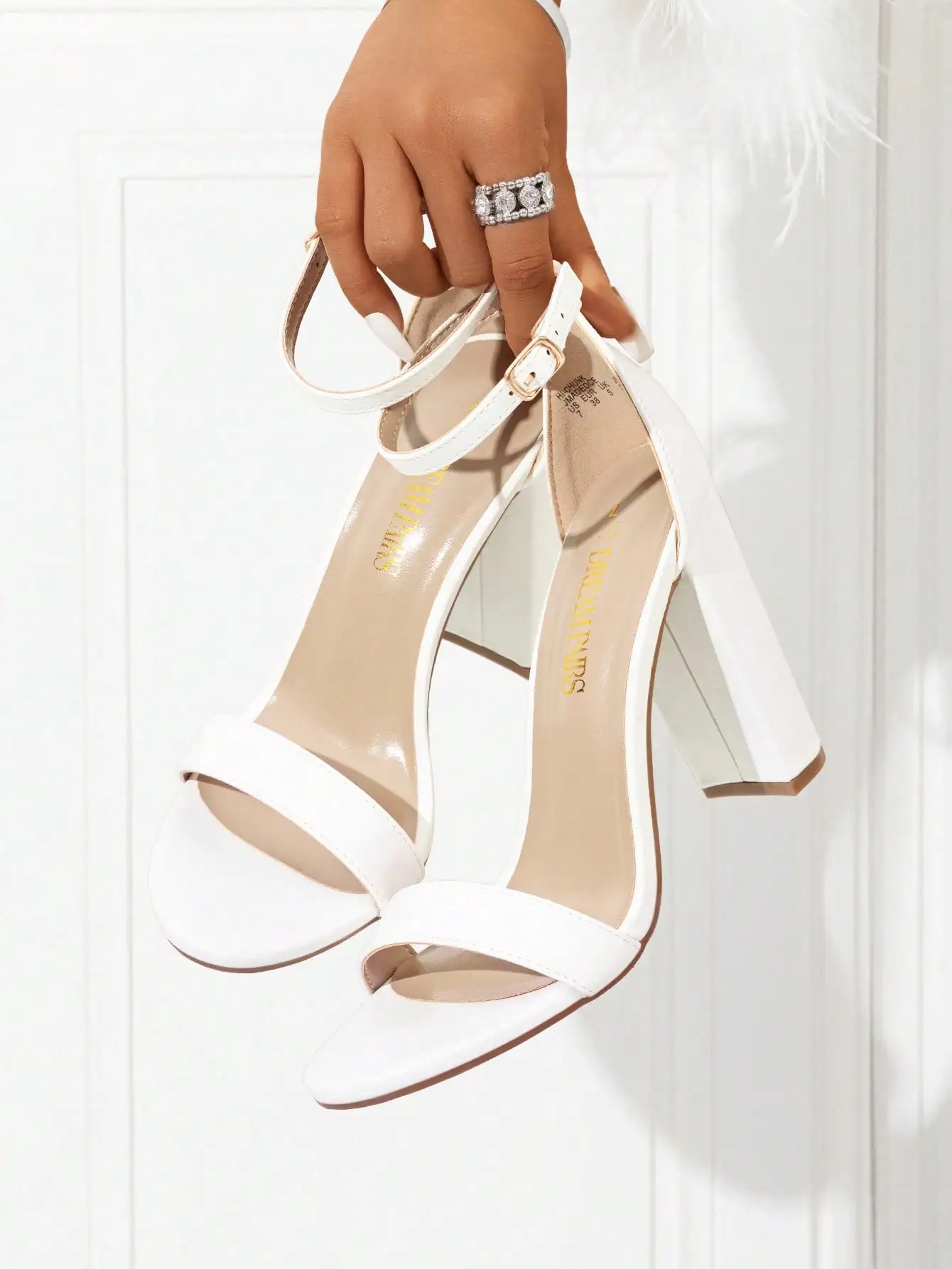 Sandalias elegantes de tacón alto y plataforma para mujer, cómodas sandalias de tacón ancho con punta abierta y correa ajustable en el tobillo, sandalias de vestir con estilo para mujer, calzado versátil perfecto para atuendos casuales diarios, ceremonias de boda, cócteles, fiestas de graduación y otras ocasiones especiales.