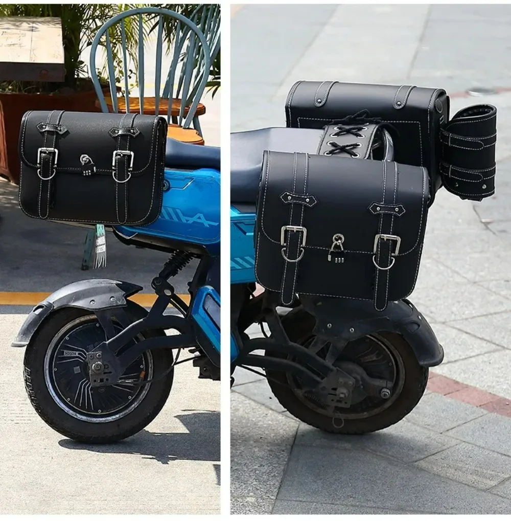 

Большая вместимость, 2 шт./компл., аксессуары для мотоциклов из искусственной кожи, боковые сумки для мотоциклов, сумка для хранения инструментов, седельная сумка для мотоцикла