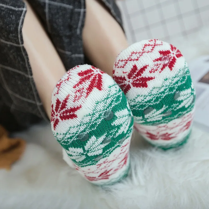 Winter stocking with fleece thickening warm American cashmere floor socks slipper socks home indoor non-slip shoe cover