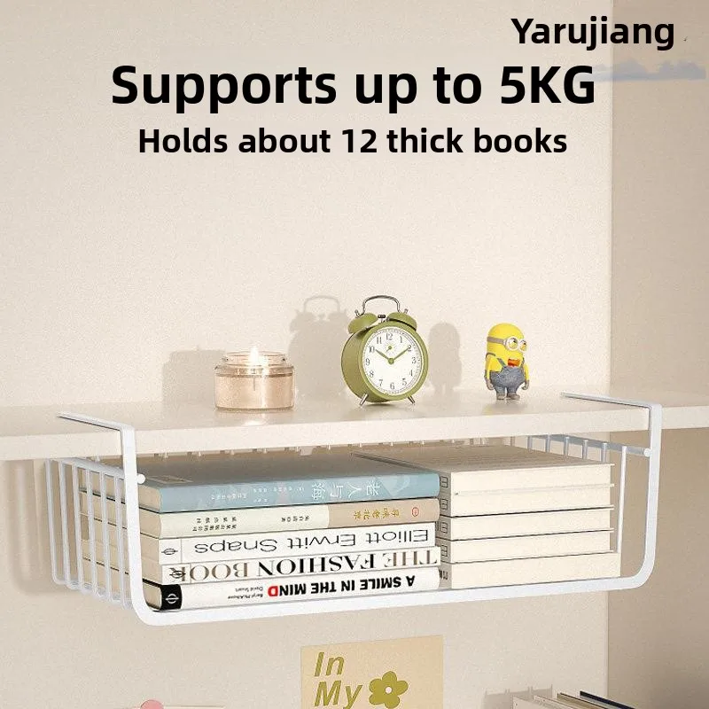 

Bedside Metal Storage Rack under Table Multi-layer Organizer for Dormitory Bedroom Snack Closet Basket Layering Tool