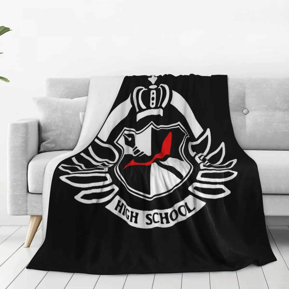 Hope's Peak Academy Danganronpa Blankets Fleece Lightweight Sofa Throw Blankets For Couch Bedding Outdoor Throws Bedspread Quilt