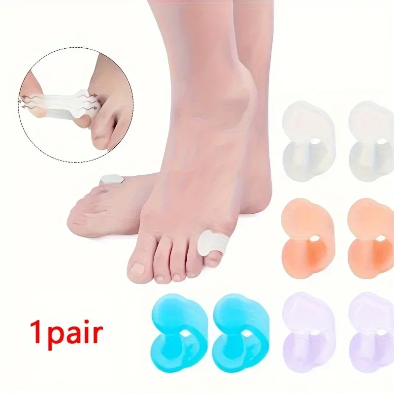 2 Stuks Siliconen Protector Gel Valgus Corrector Pedicure Spacer Yoga Teen Separator Vinger Voetverzorging Teen Orthopedische Bunion Hallux