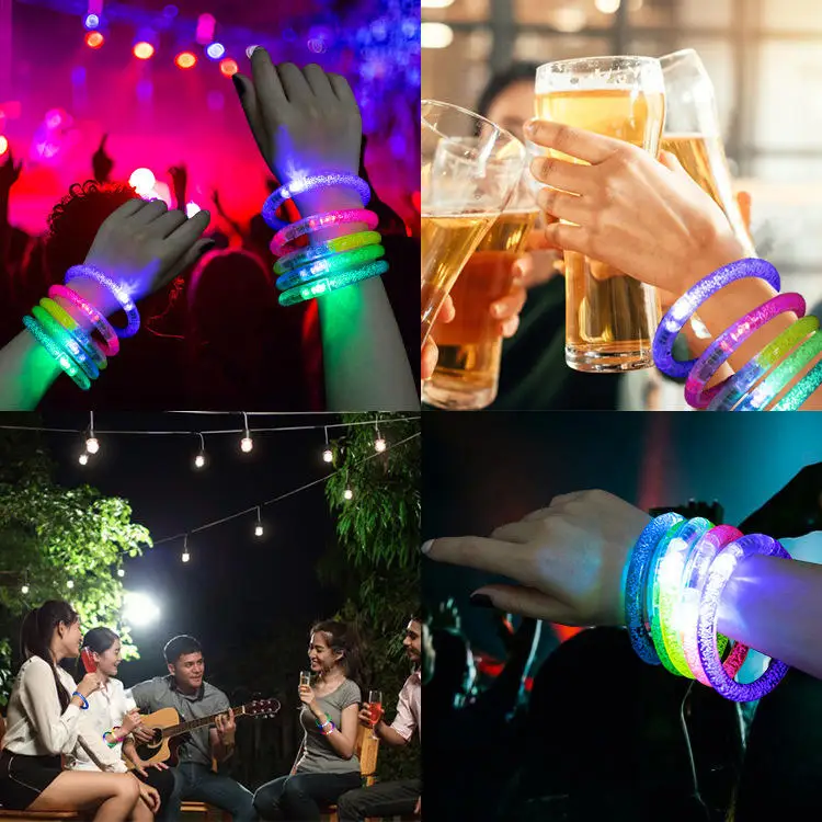 New Party Fluorescence Light Glow Sticks Bracelets Kids Adult Glow Stick Bracelet LED Flashing Wristband Glowing In The Dark Toy