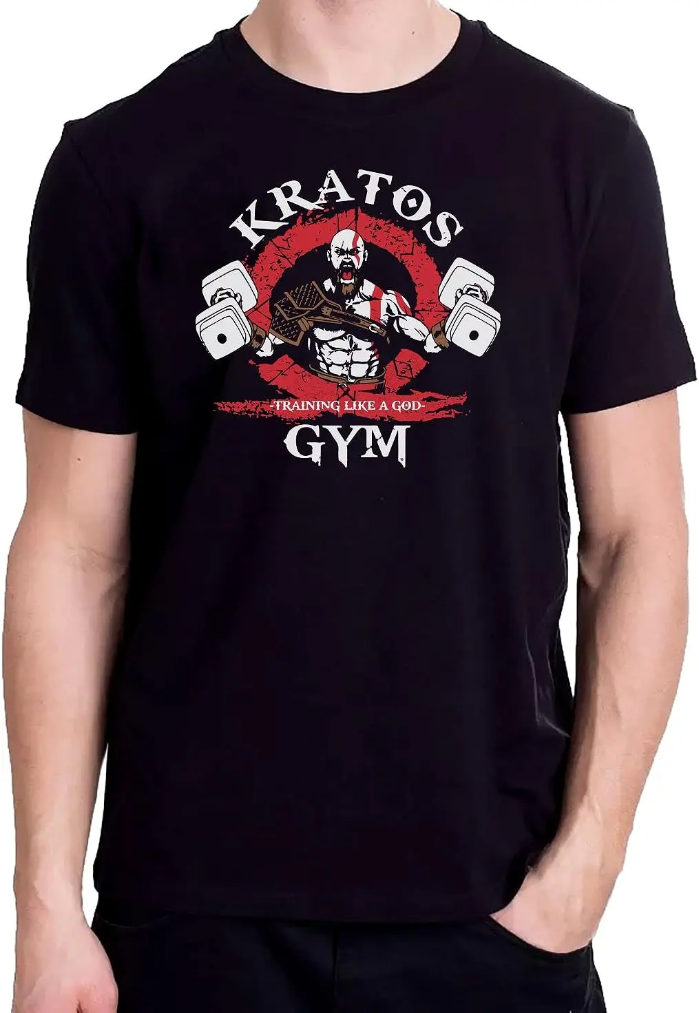 

Like A God Kratos Gym Fitness Muscle Training T-Shirt New 100% Cotton O-Neck Summer Short Sleeve Casual Mens T-shirt Size S-3XL