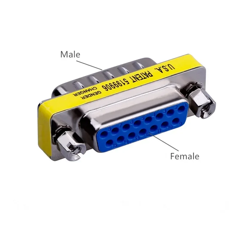 Mini Gender Changer Adapter DB9 DB15 DB25 RS232 Serial Port Com Connector Female/Male