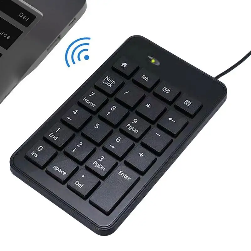 Numeric Keypad Mini USB External Number Pad With 10 Number Keys Portable Small Financial Accounting Silent Number Keyboard For