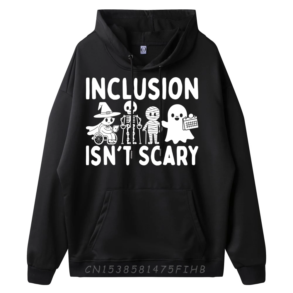 Inclusion Isn t Scary Slp Halloween Sped Teacher Ghost Mummy Men Graphic Tees Men Men's Shirt Harajuku