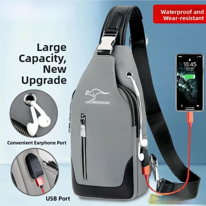 

Trendy Canvas Chest Bag Crossbody Bag Men's Single oulder Bag Casual Waist Bag Faionable Leisure Front Pa M Bag