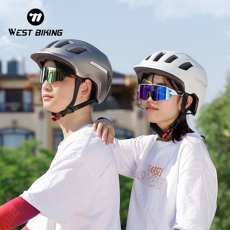 

WEST BIKING Ultralight Cycling Helmet Commuter Bicycle Safety Cap Road Bike Helmet for Women Men Racing MTB Bike Equipments