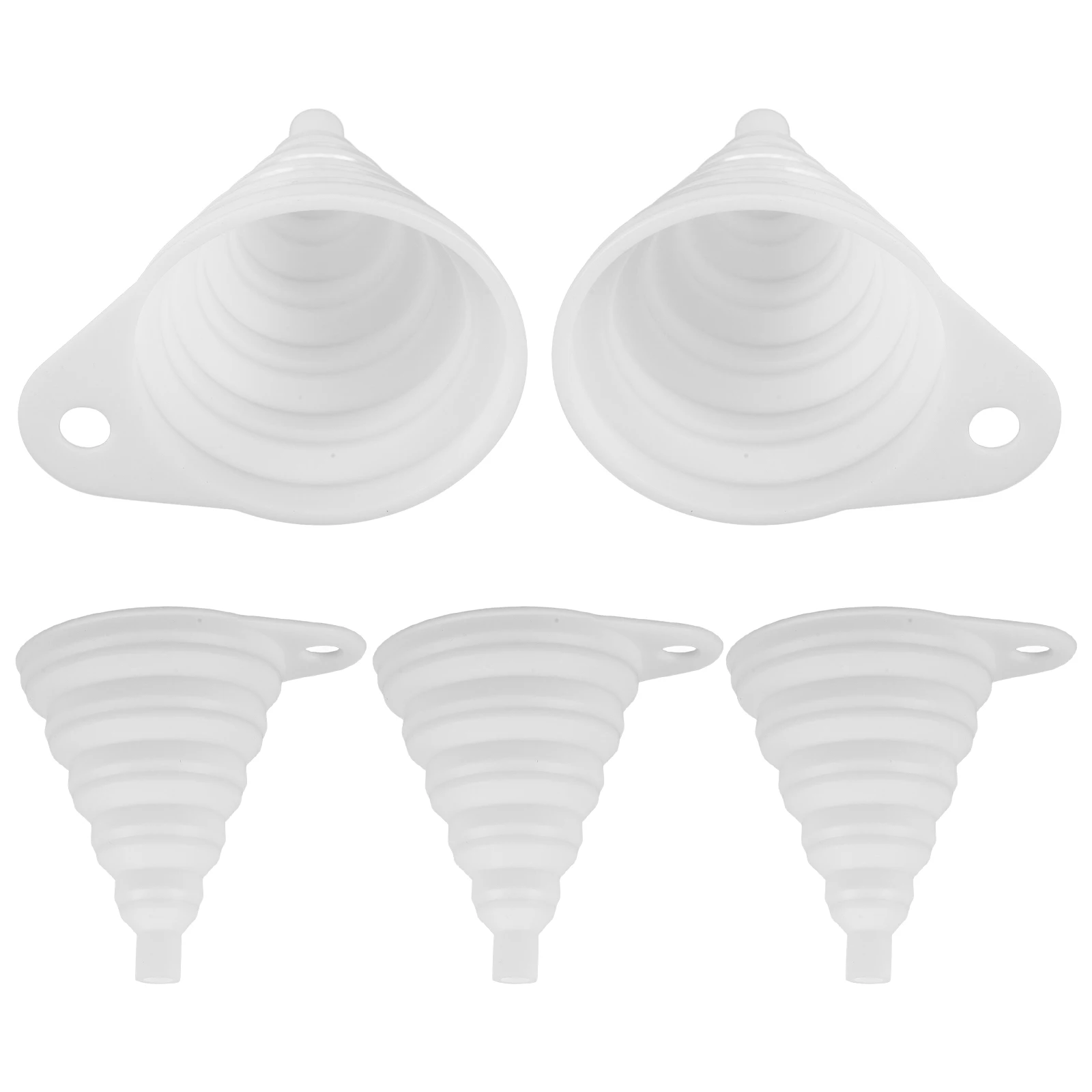 

5PCS Silicone Funnel Kitchen Utensils for Liquid Cooking Bottle Filling Small Wide Mouth Portable Home Use