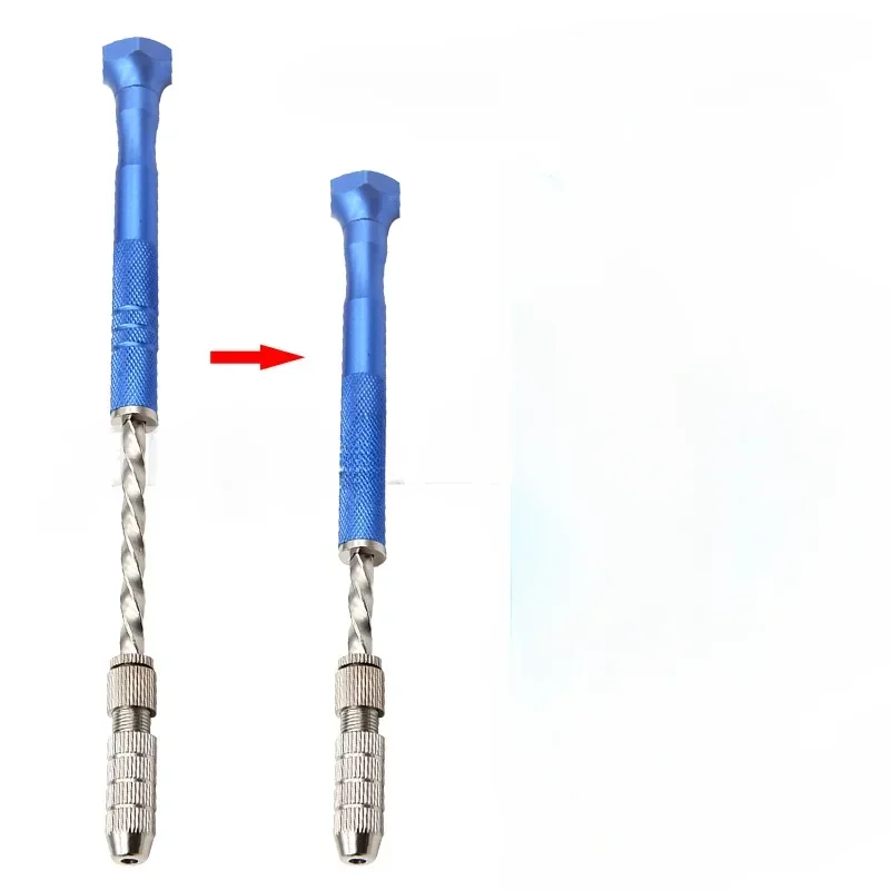 Taladro helicoidal manual semiautomático azul de 0,5-3 mm - Herramienta de plástico ámbar para PCB/joyería