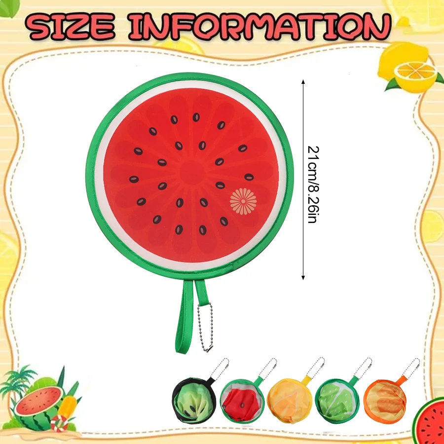 5Pcs/set Fruit Design Hand Fans Foldable Pocket Fan Summer Birthday Party Wedding Gifts for Guests Round Handheld Cooling Fan