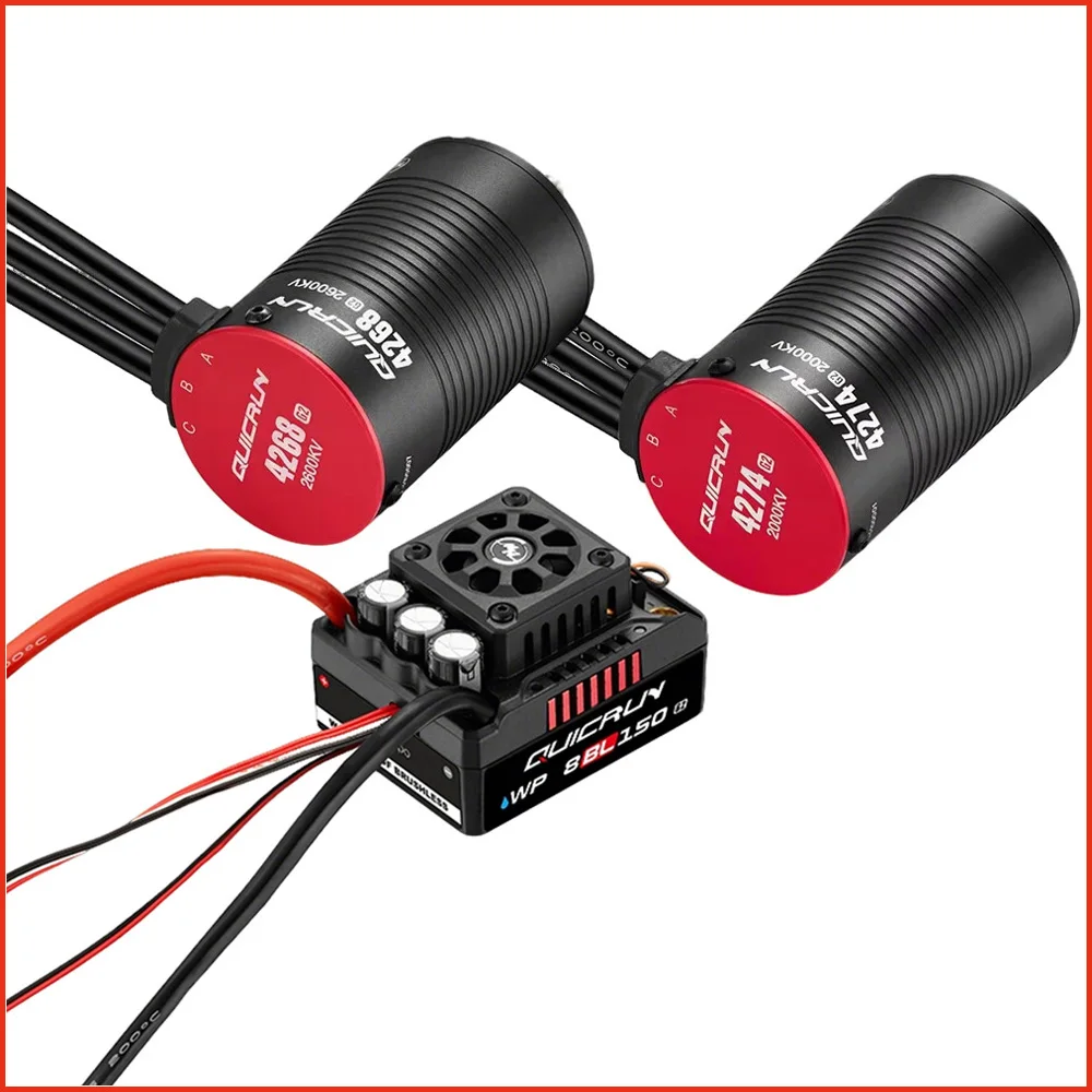 

Hobbywing Quicrun WP-8BL150 G2 3-6S Waterproof ESC & 4268SL/4274SL G2 4-Pole Brushless Motor For RC 1/8 1:8 RC Truck