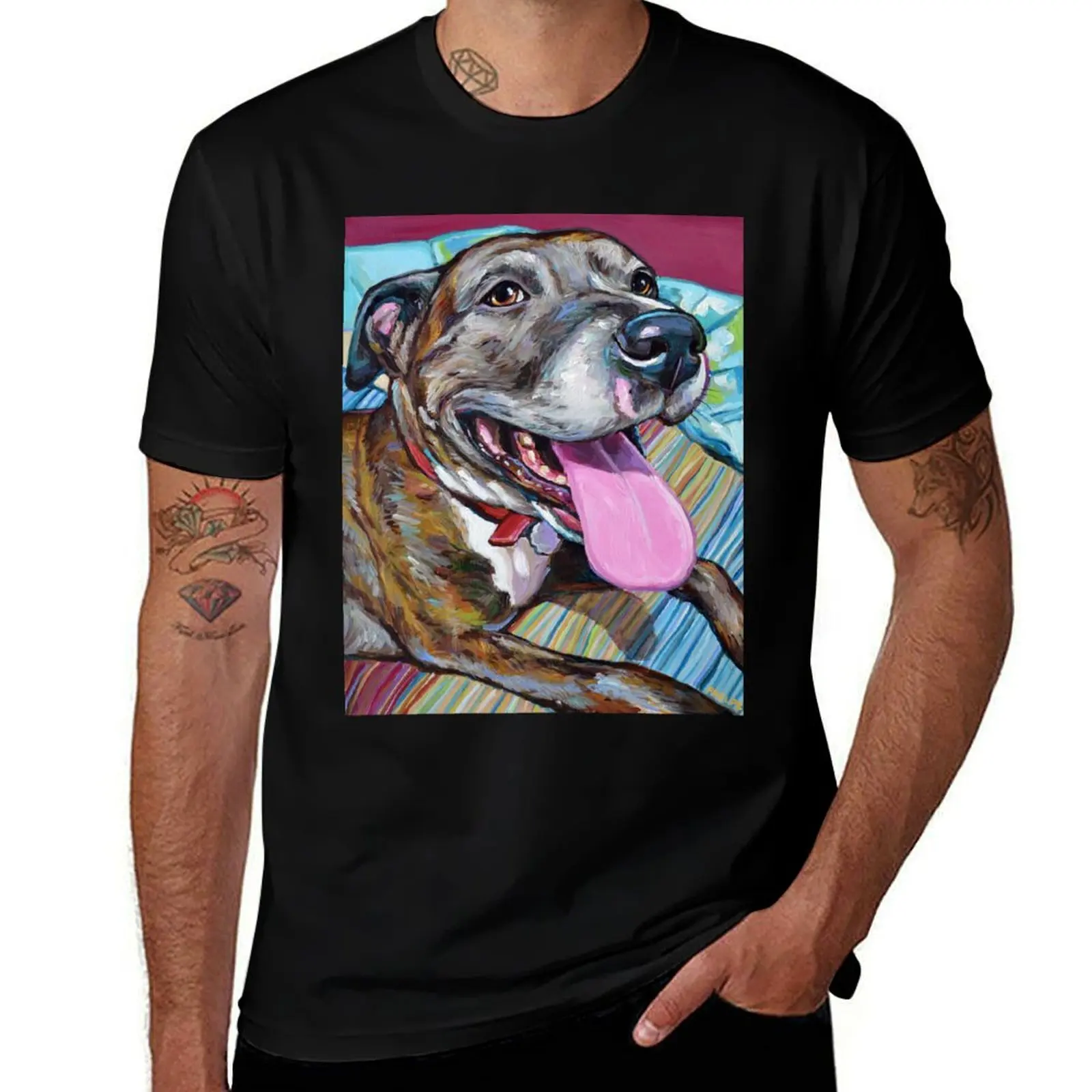 

tshirt graphic shirts cotton mens Brindle Rescue T-Shirt Pitbull T-Shirt t shirts Mix t graphic man 100% Dog Fawn
