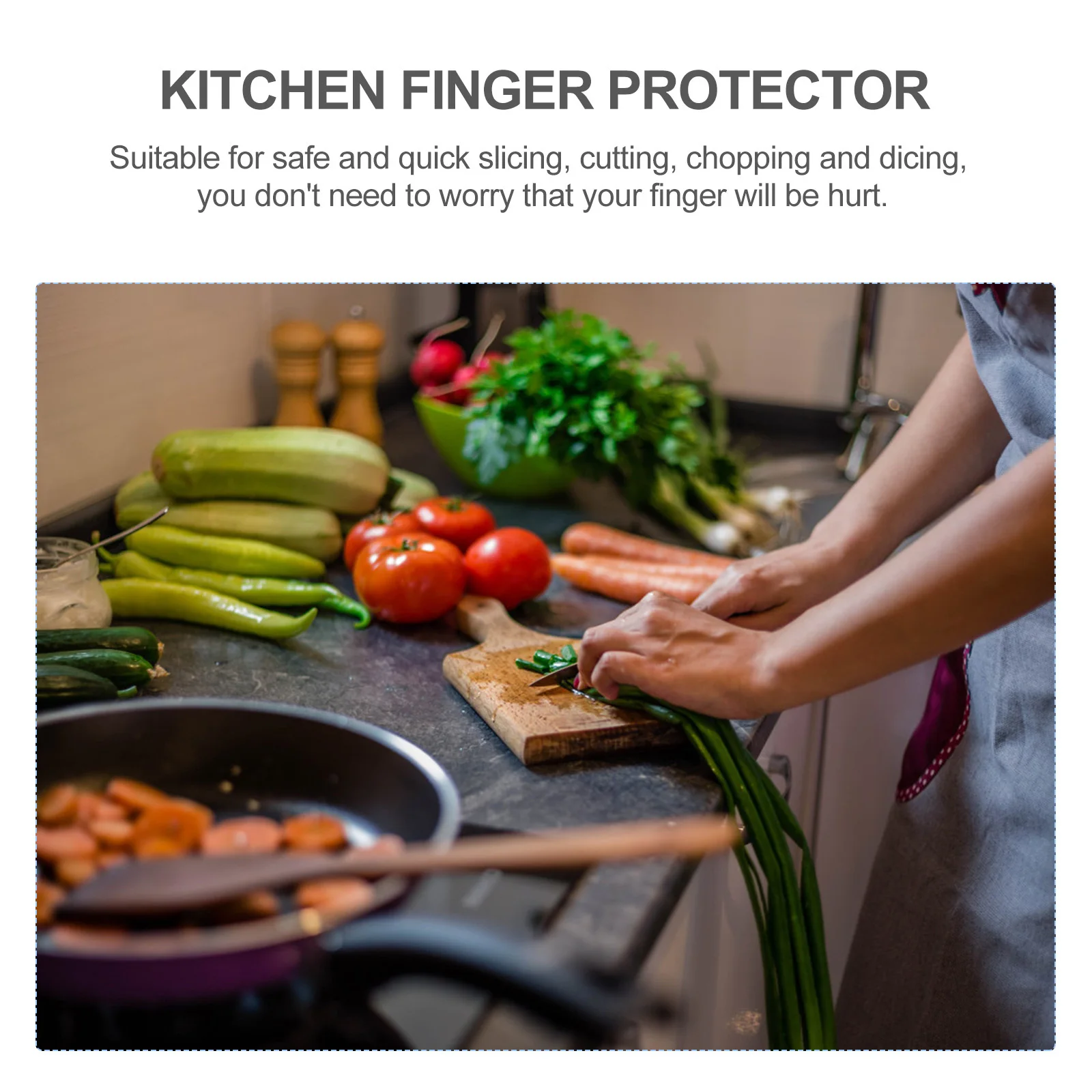 

4pcs Stainless For Cutting Slicing Dicing Dicing Finger Guard Stainless Steel Finger Guard Chopping Kitchen Hand Protector