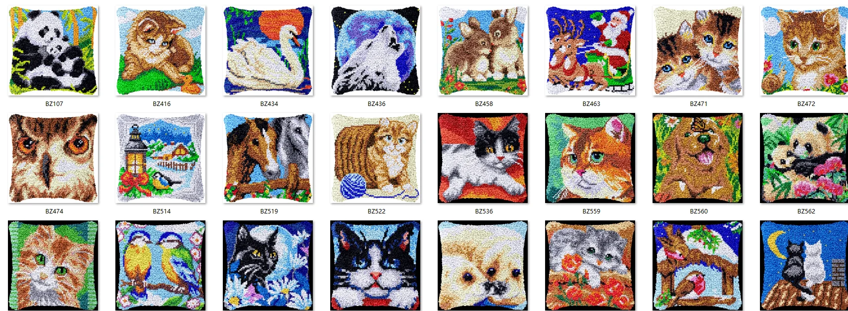 

Latch Hook Kit Cushion Smyrna Buttons Package Horses Styles 2025 Top Pattern Latch Hook Kits Set For Needlework