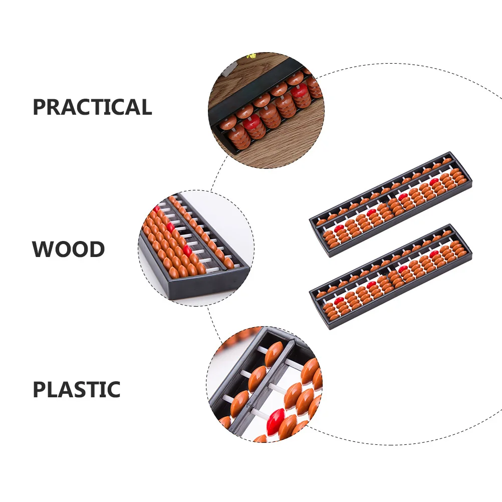 Vaguelly 2 pezzi strumento di conteggio dell'abaco per bambini giocattolo educativo per l'apprendimento della matematica fornitura regalo per bambini