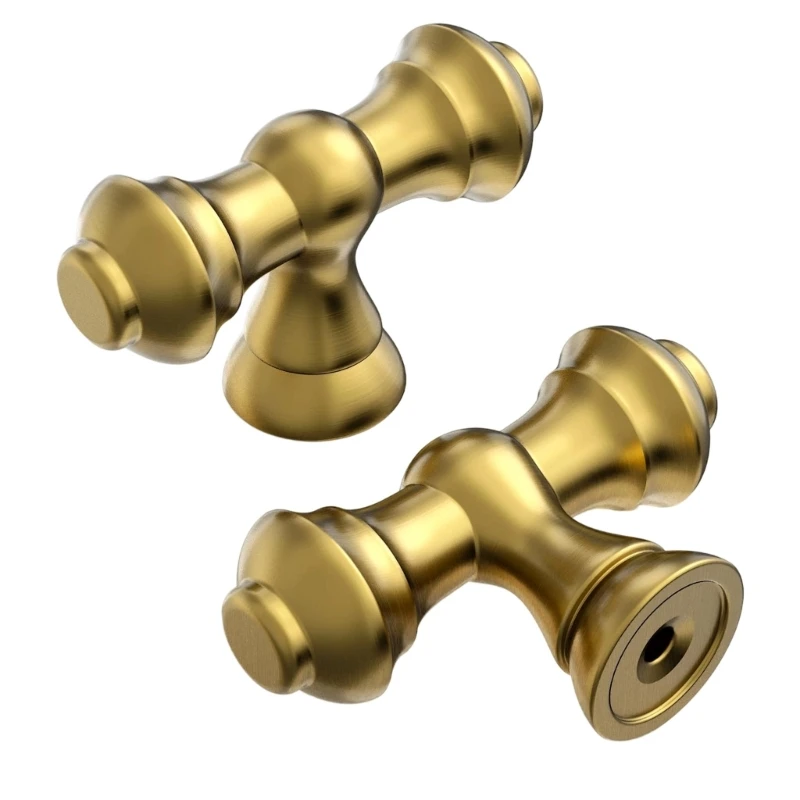 2er-Pack Schrankgriffe in kräftigem, gebürstetem, modernem Bronzeton, robuste Knäufe für die Küche, 3 x – Detail 1