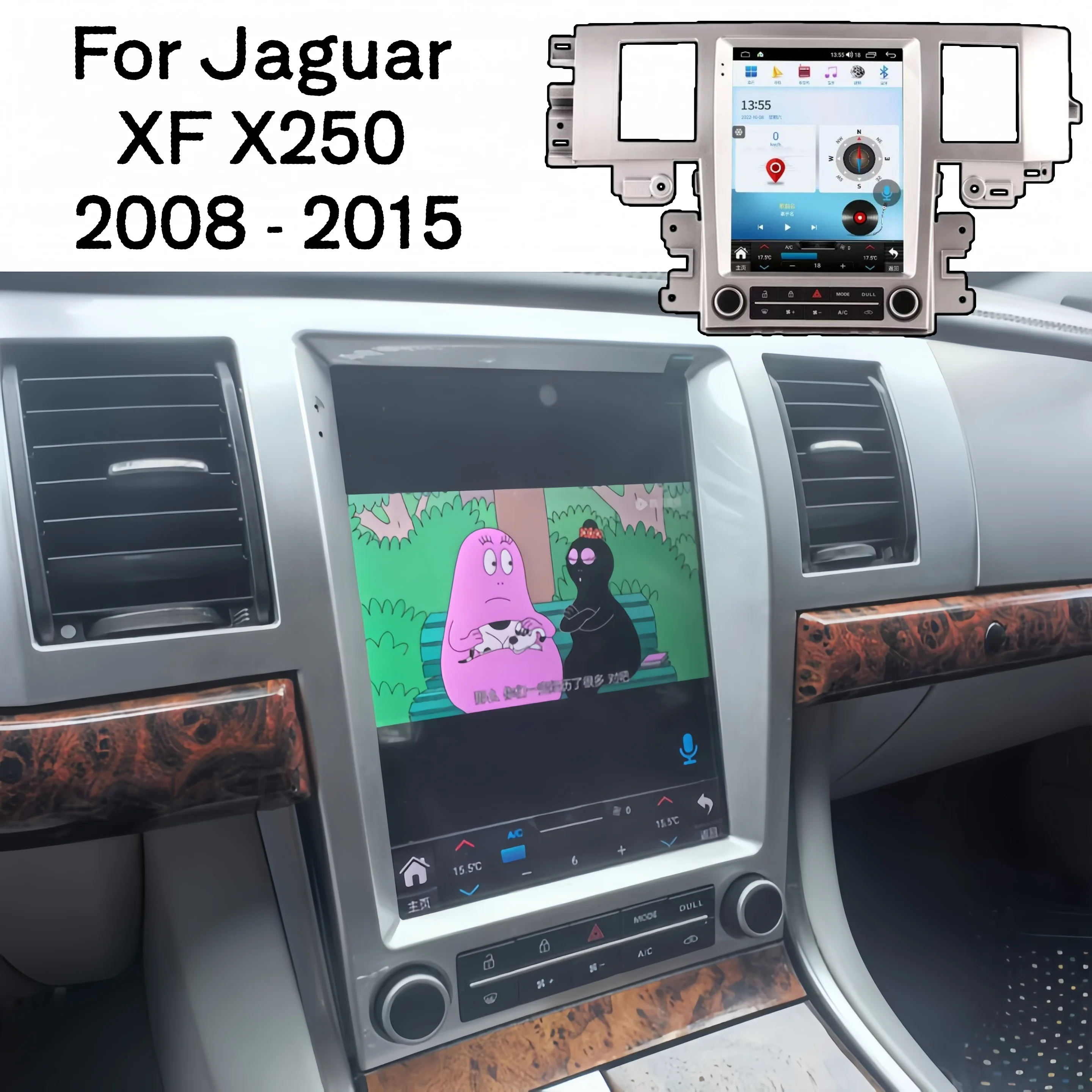 Android 14 For Jaguar XF XFL 2008 2009 2010 2011-2015 Carplay Car GPS Navigation Auto Headunit Multimedia Player Radio Stereo