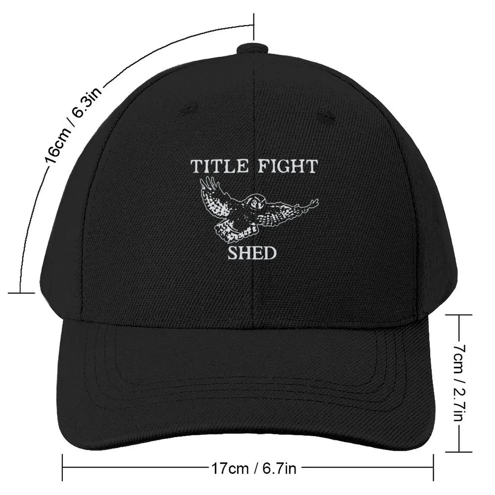 Title Fight Shed Owl Baseball Cap Sun Cap Streetwear Big Size Hat birthday Baseball Men Women's