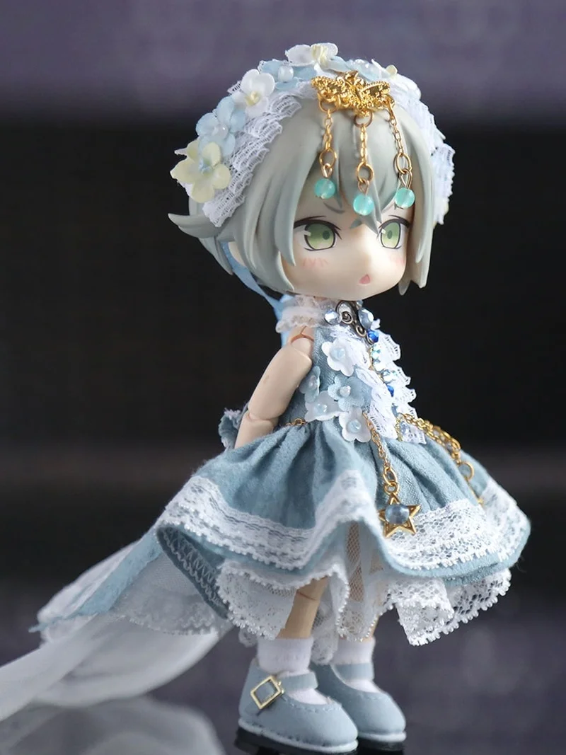 Original OB11 Princess Gown 12 Points BJD GSC Clay UFDOLL Floor-Length Fairy Skirt Doll Dress Toy Hobbies Dolls Clothes