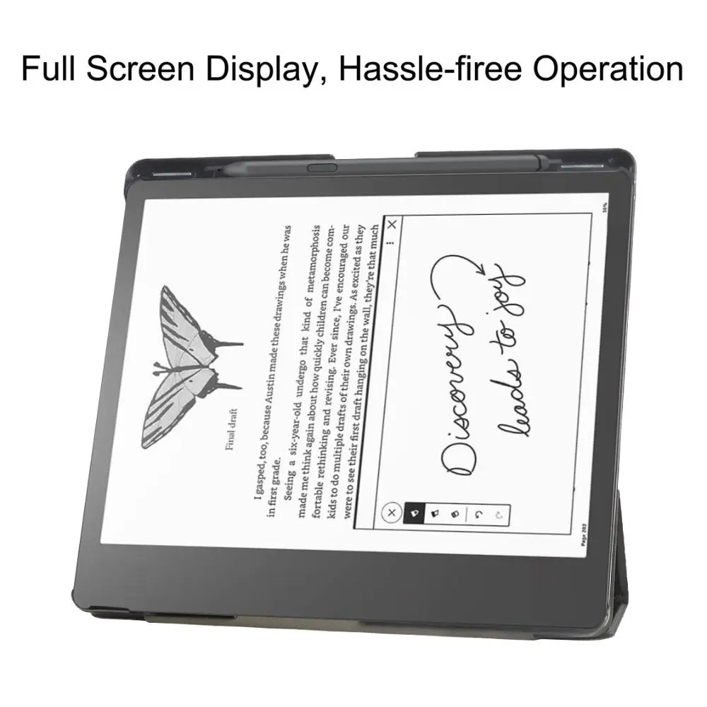 Supporto pieghevole custodia per lettore elettronico Auto Wake/Sleep custodia protettiva in pelle da 10.2 pollici con Cover posteriore per Slot per penna per Kindle Scribe