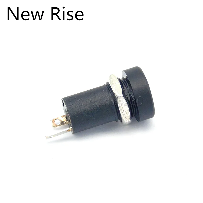 10Pcs 3.5mm Mono Jack Socket Audio 2 Pole Black Panel Mount Gold Plated With Nuts Headphone Socket