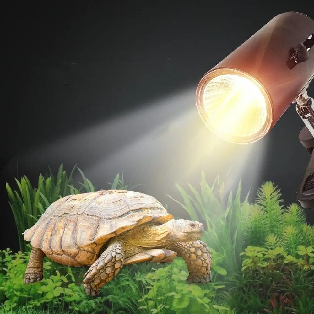 Adjustable Temperature Heating Light For Reptile Tank Turtle Basking Lamp Full Spectrum Sun Bulb Flexible Metal Fixture