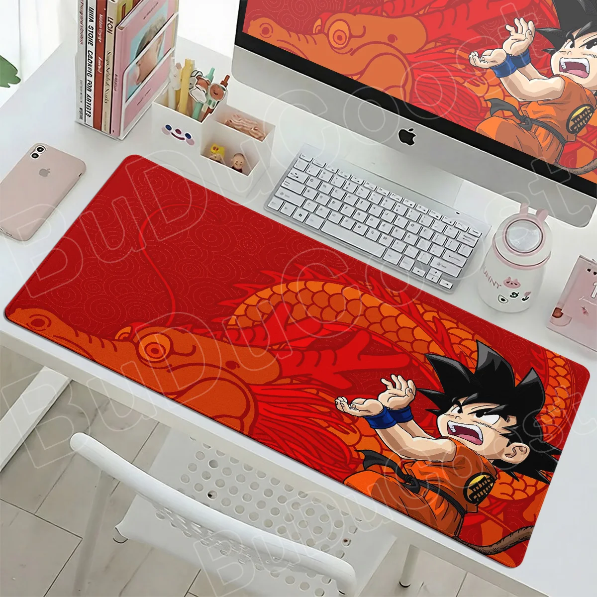 HD Print Goku Laptop Gamer Long Desk Mat 1000x500mm Student Writing Soft Kawaii Anime Dragon Ball Office Mouse Keyboard Mausepad