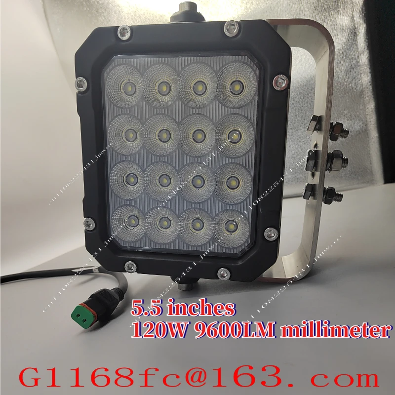 5.5-Inch 120W 9600LM Mm 6000K Heavy-duty Lighting IP68 Waterproof and 304 Stainless Steel Heavy-duty Lighting for Harsh