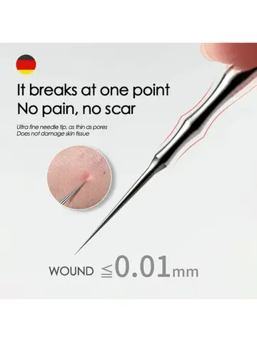 New German Acne Blackhead Removal Needles Pimples Blackhead Clip Tweezers Beauty Artifact Blemish Extractor Remover Needle Tool
