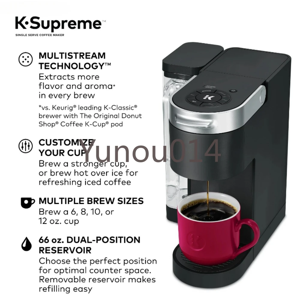 K-Cup Pod Coffee Maker, A Wide Range of Brewing Sizes, Simple Button Control, Single Serve