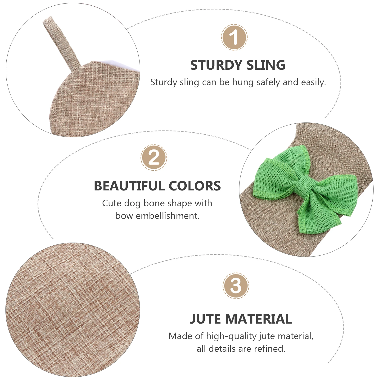 

Christmas Stockings Decorations Soft Jute Material Sturdy Hanging Rope Tree Fireplace Window Xmas Gift Bag nament DIY