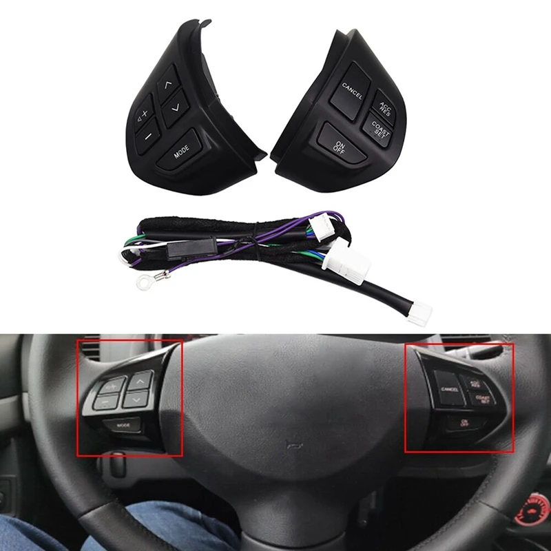 

Car Steering Wheel Audio Control Switch For MITSUBISHI LANCER OUTLANDER ASX 2007 2008 2009 2010 2011 Kits Black