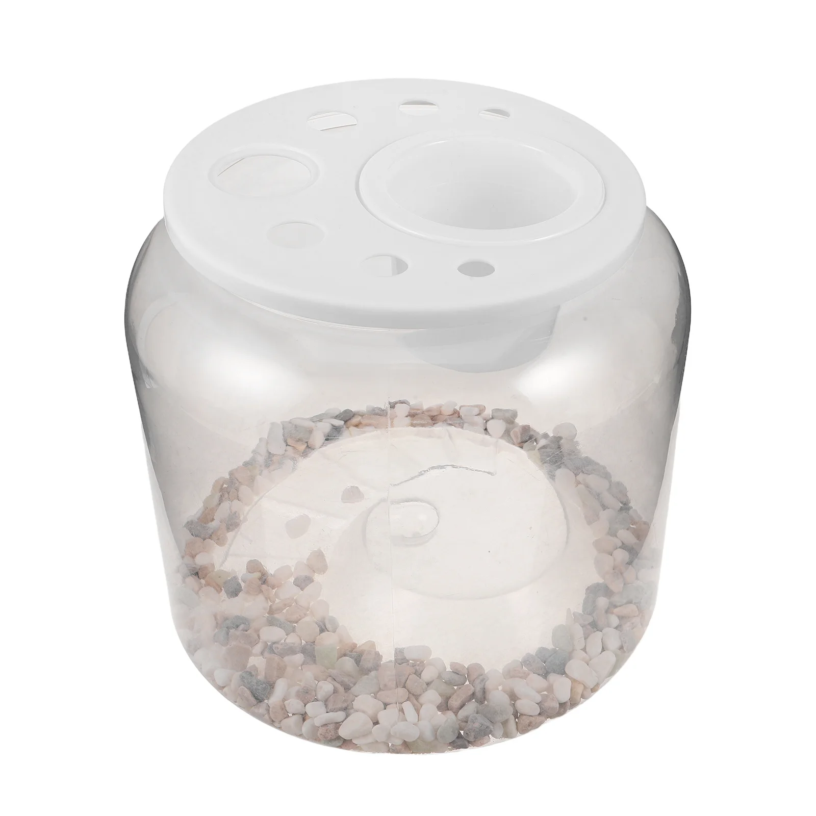 

Plastic Turtle Tank with Lid Transparent Aquarium for Baby Turtles Leakproof Turtle Habitat Container Easy Clean Reptile Feeding