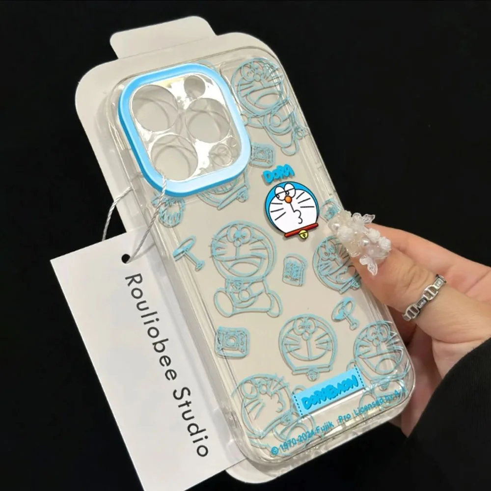 

Cartoon Doraemon Iphone15 14Plus Phone Case Suitable for 13Pro 12/11 Transparent Print Xsmax/xr 7Plus Soft Shell Cute Gift