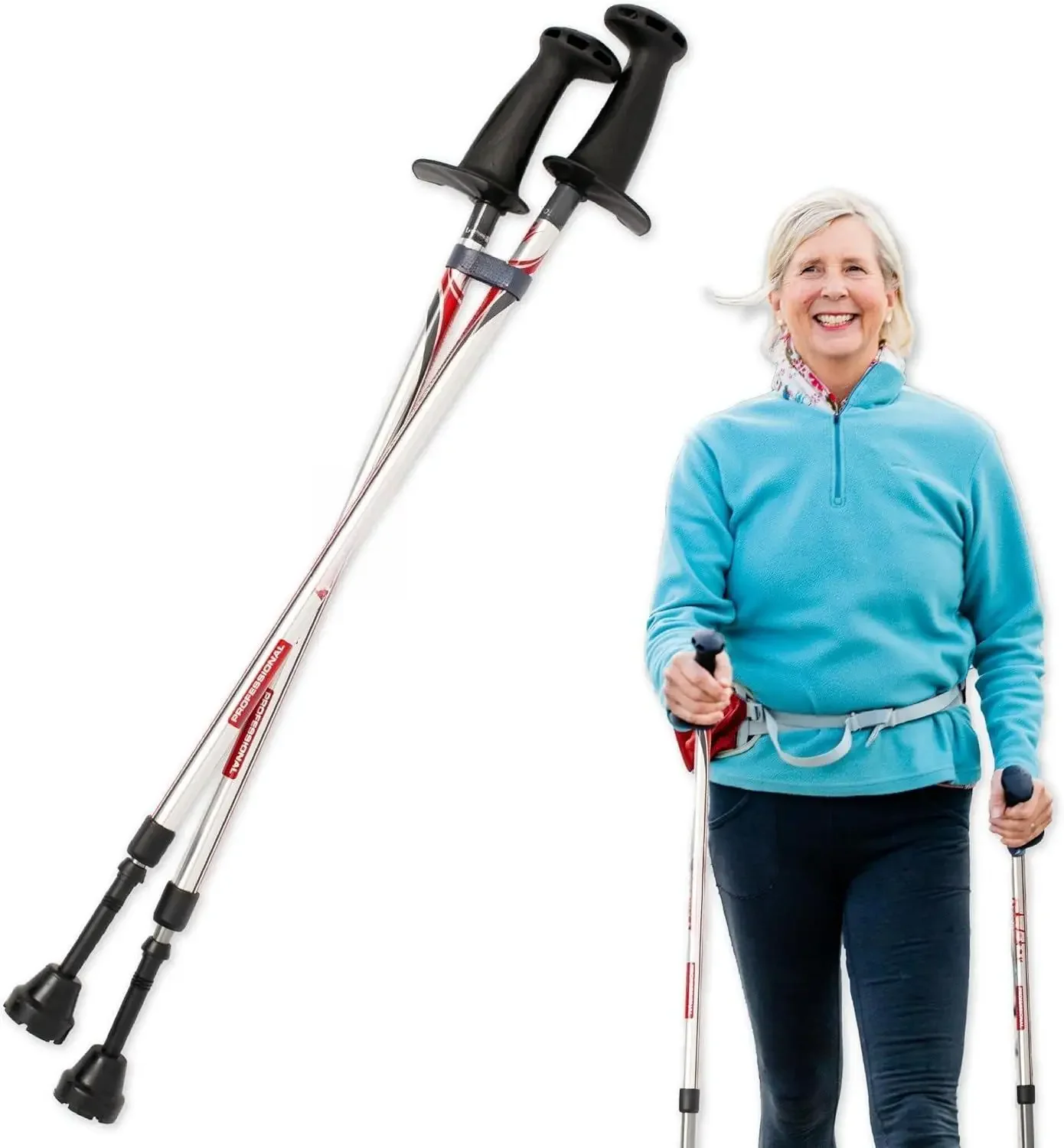 

Трости для балансировки и реабилитации — 1 пара — эргономичные ручки — регулируемые, складные и легкие для