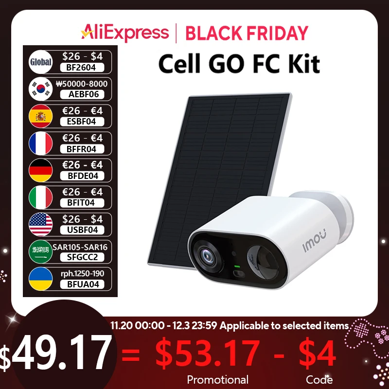 

Полноцветная камера IMOU Cell Go с солнечной панелью, перезаряжаемая камера 2K, функция видеоблога, уличная Wi-Fi камера наблюдения, обнаружение человека