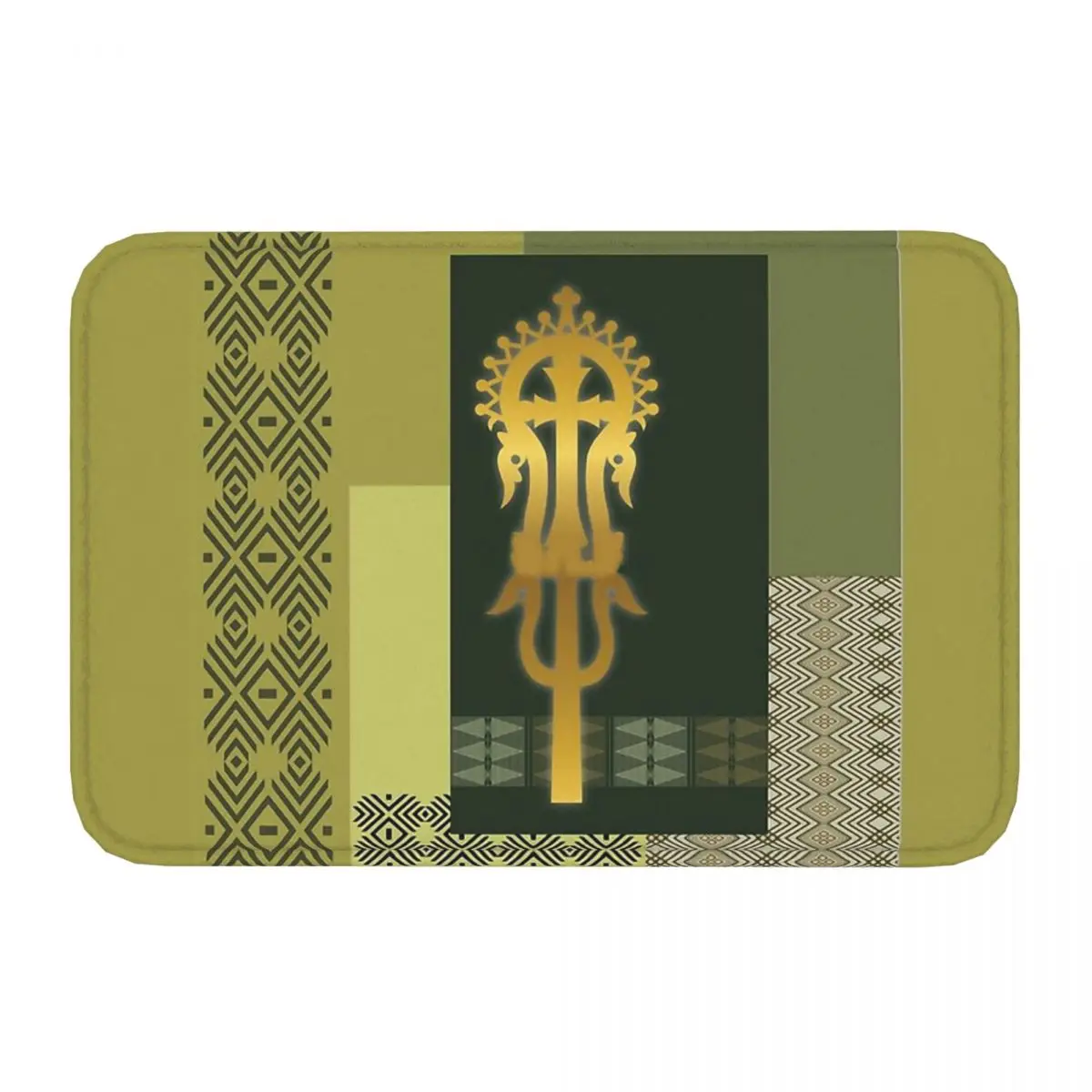 Ethiopian Cross Art Bathroom Mat Lalibela Cross Doormat Living Room Carpet Entrance Door Rug Home Decoration